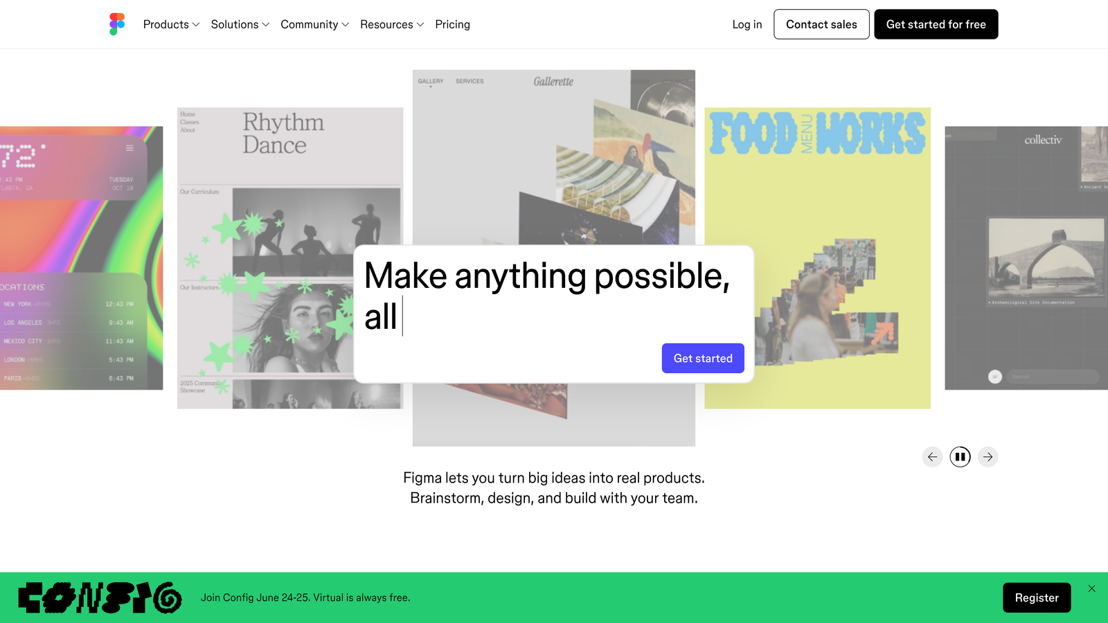 Screenshot of Figma website