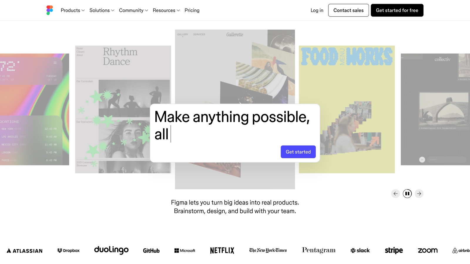 Screenshot of Figma website