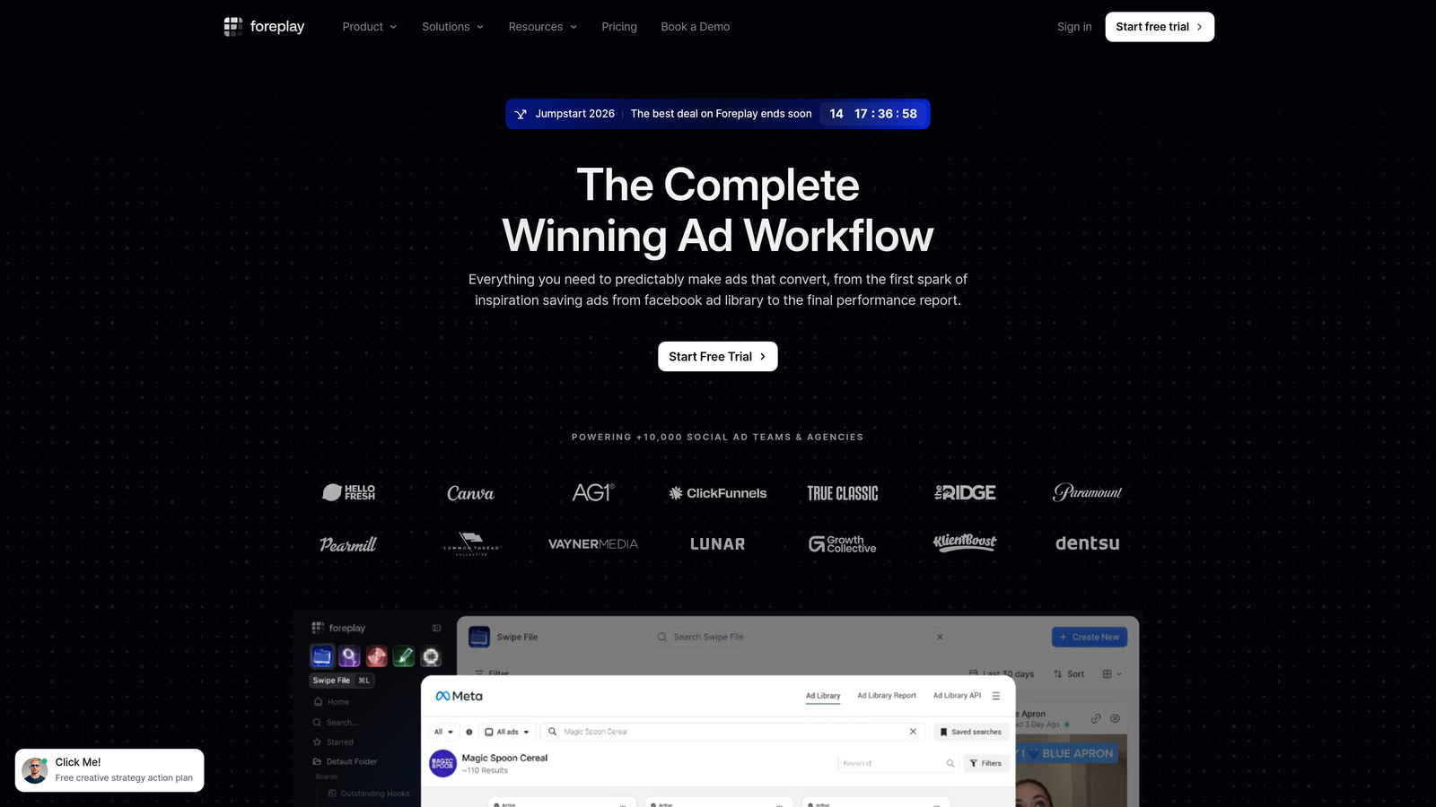 Screenshot of Foreplay website