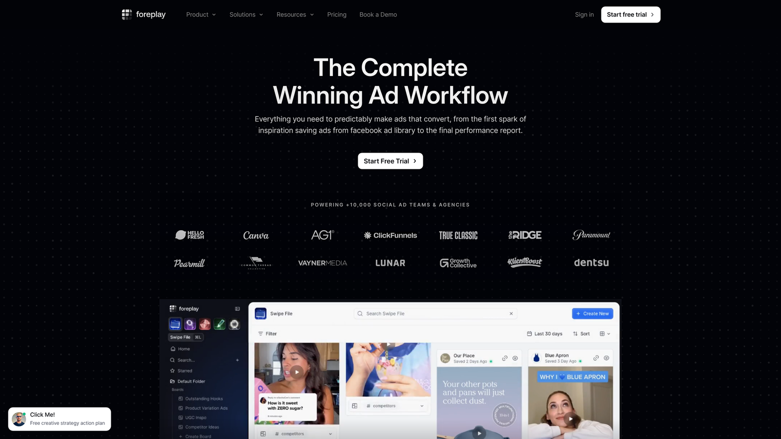 Screenshot of Foreplay website