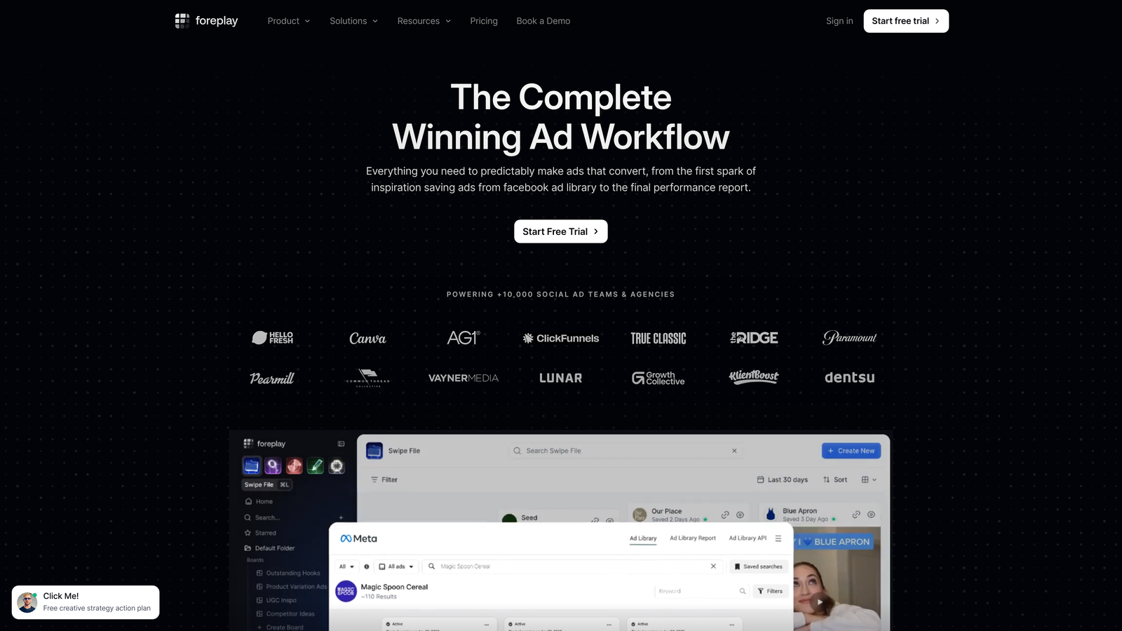 Screenshot of Foreplay website