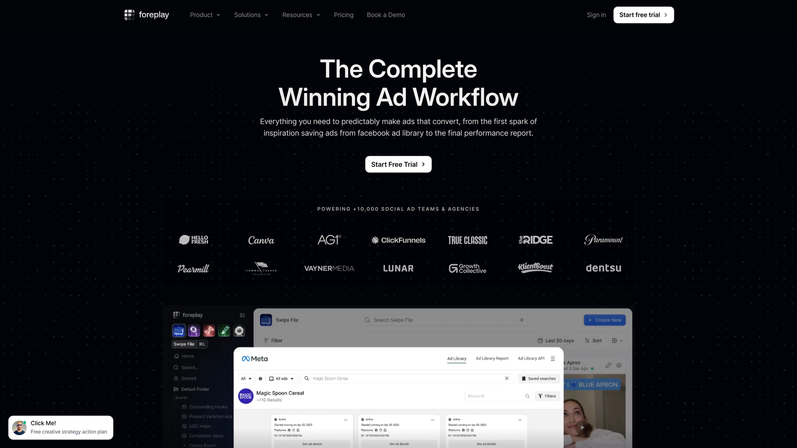 Screenshot of Foreplay website