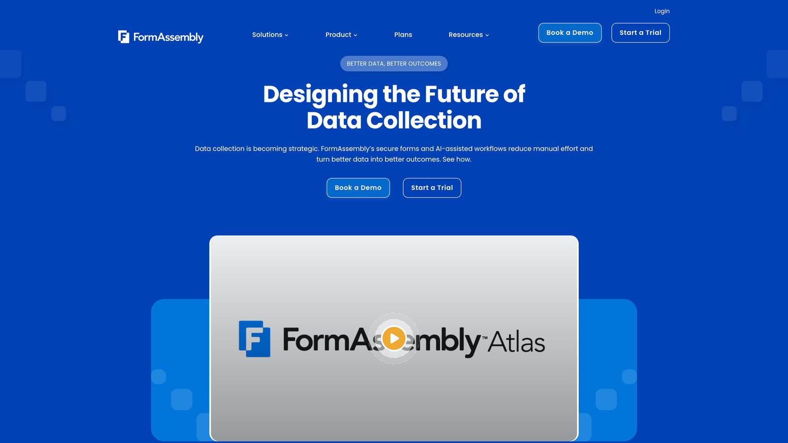 Screenshot of FormAssembly website