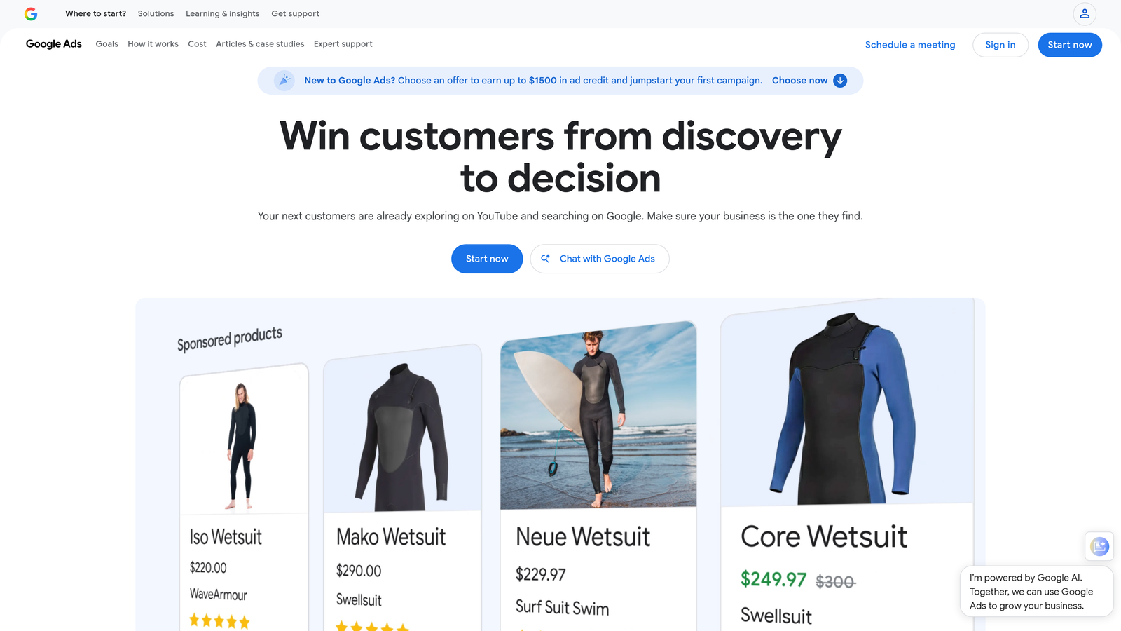 Screenshot of Google Ads Performance Max website