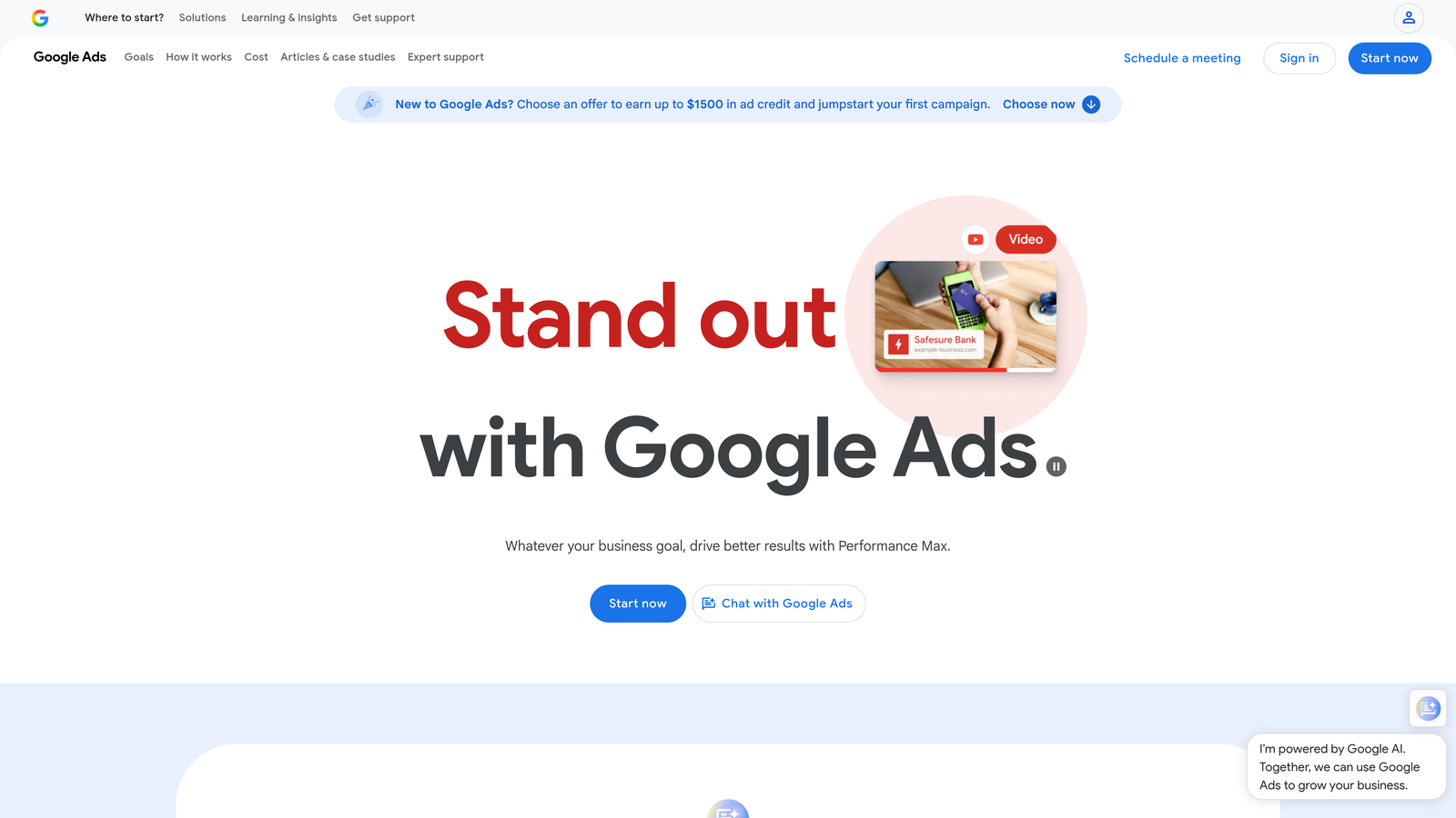 Screenshot of Google Keyword Planner website