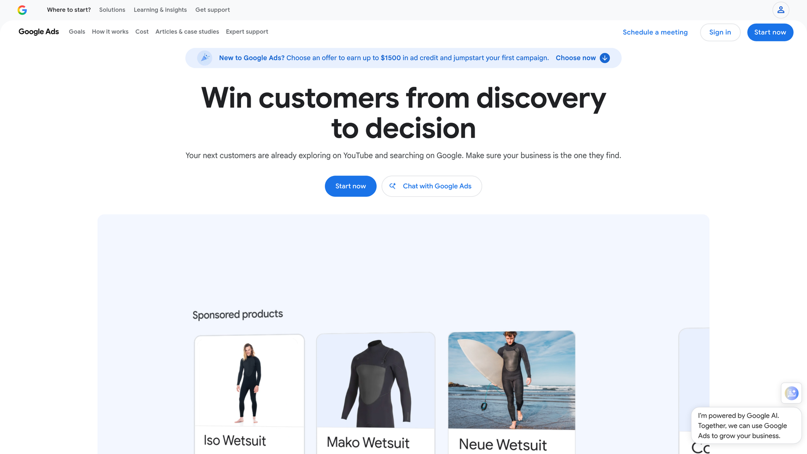 Screenshot of Google Performance Max website