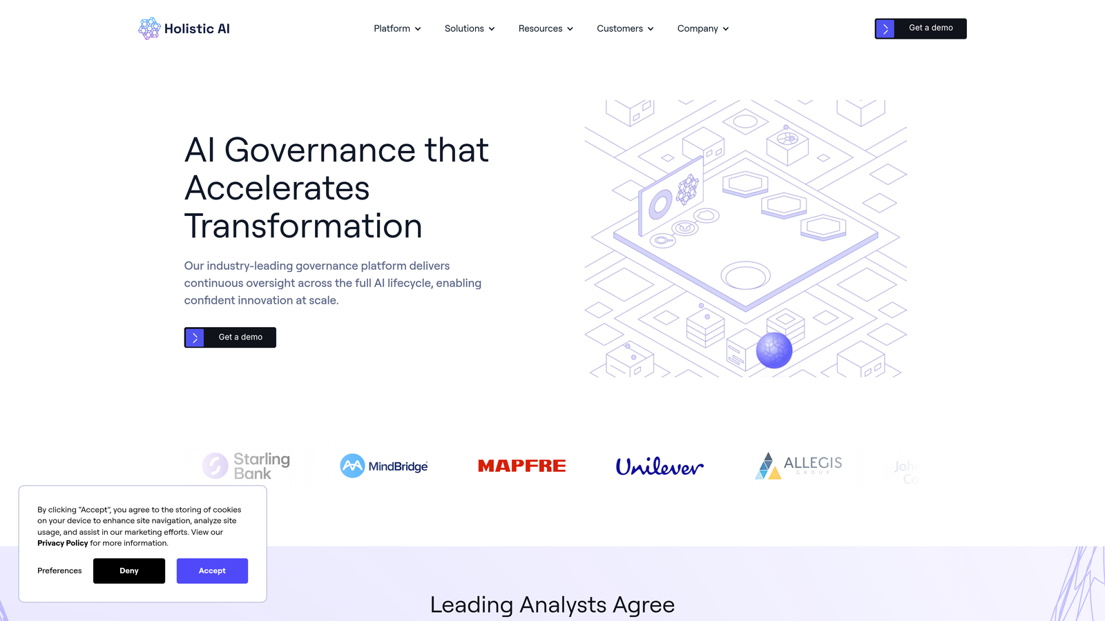 Screenshot of Holistic AI website