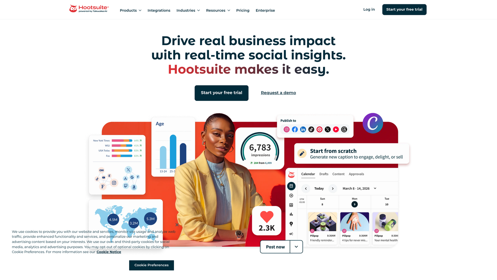 Screenshot of Hootsuite Ads website