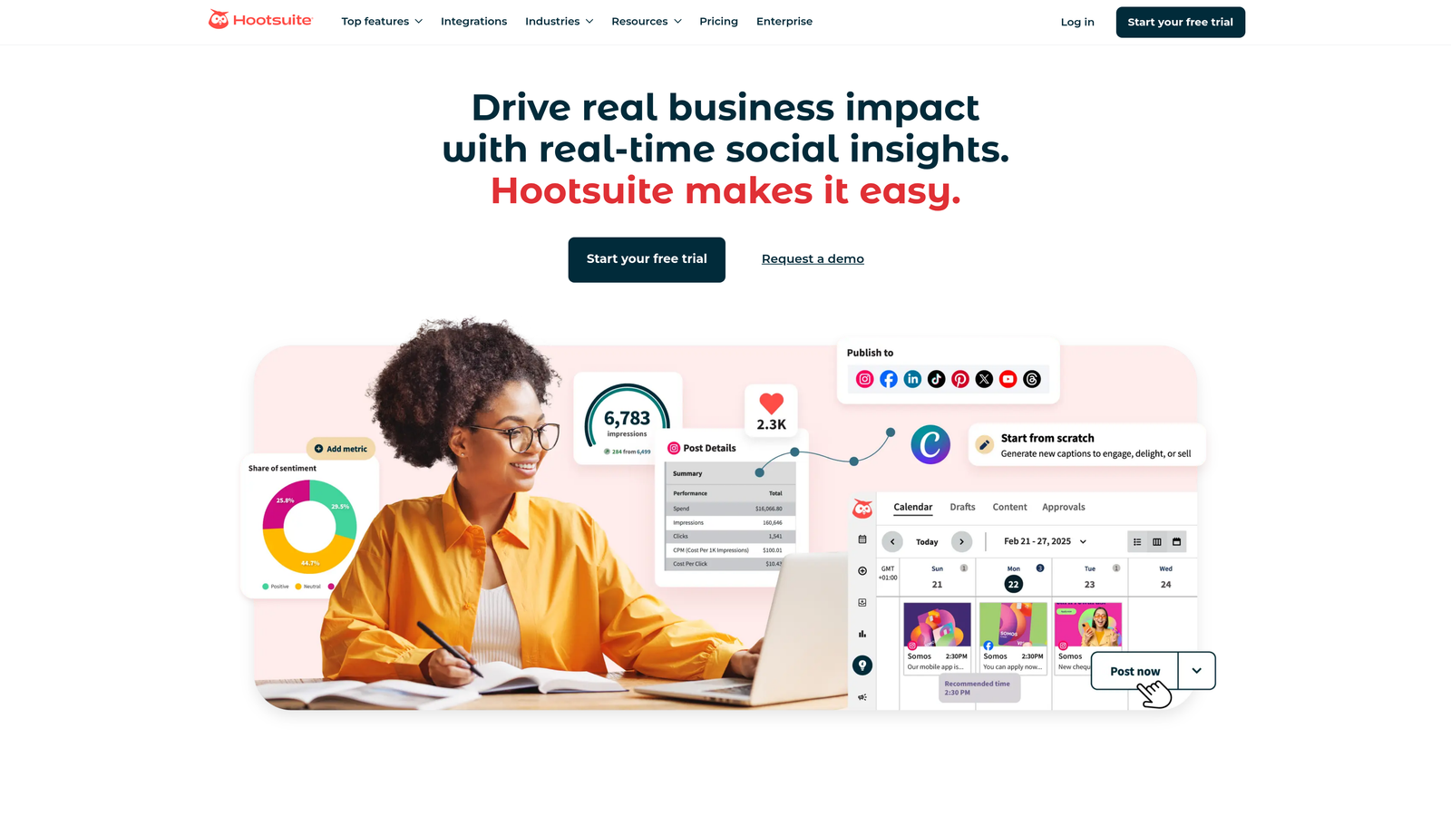 Screenshot of Hootsuite Audience Insights website