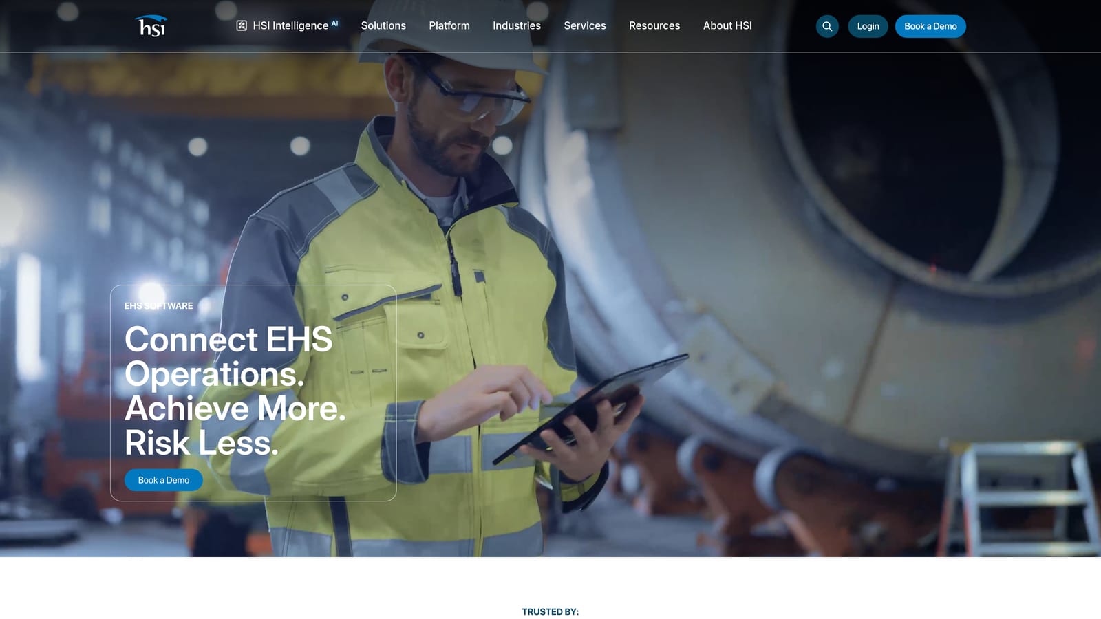 Screenshot of HSI (Health & Safety Institute) website