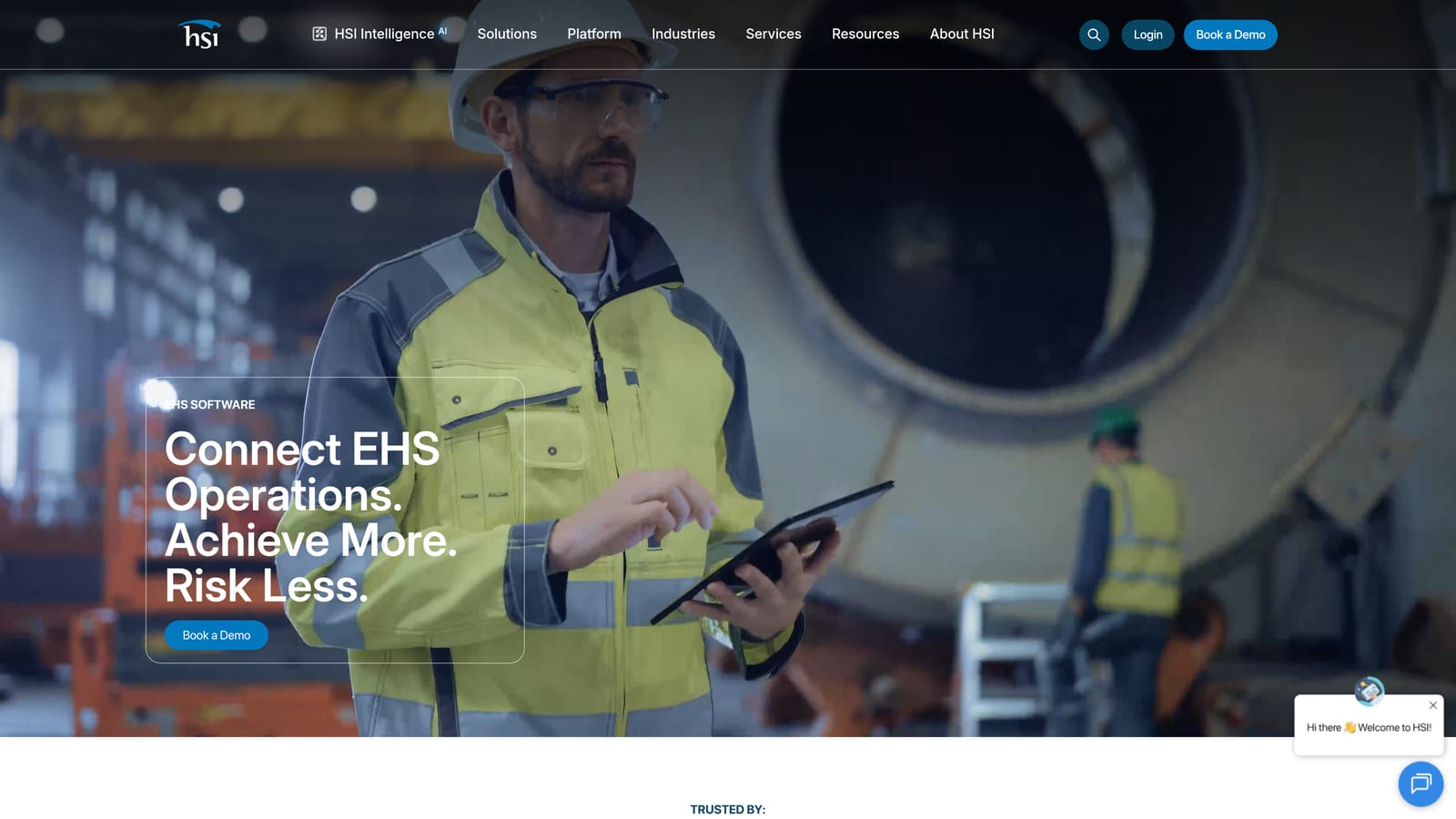 Screenshot of HSI (Health & Safety Institute) website