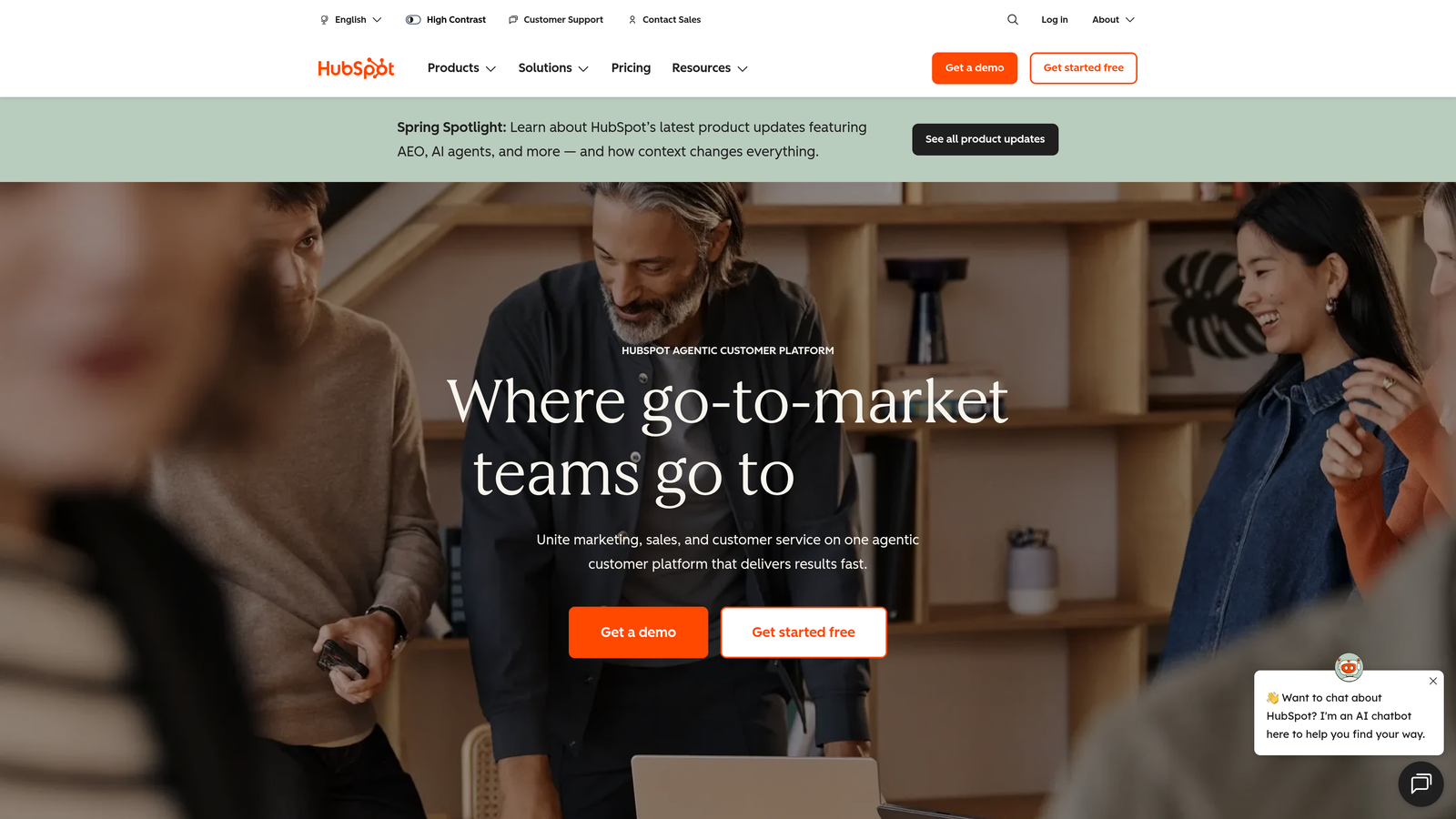 Screenshot of HubSpot Forms website