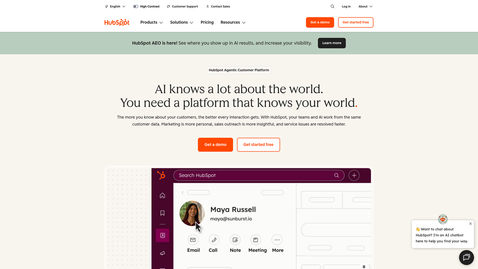 Screenshot of HubSpot Forms website