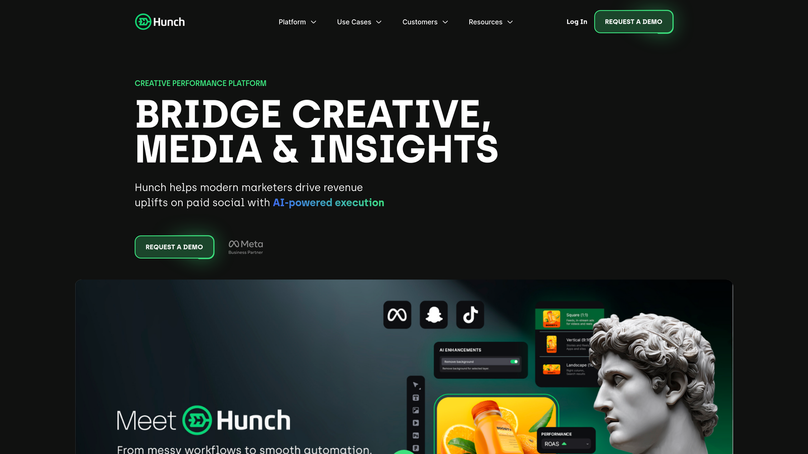 Screenshot of Hunch website