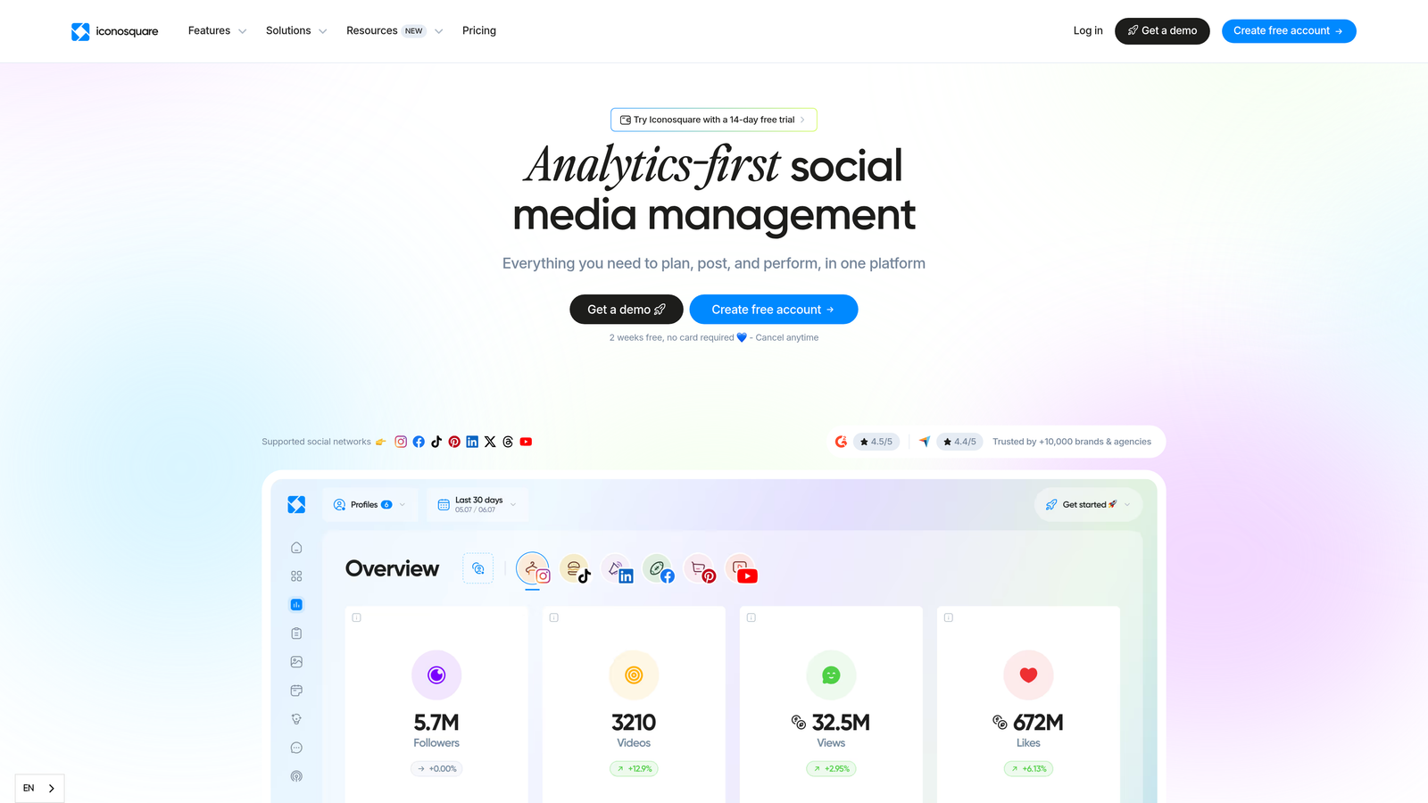 Screenshot of Iconosquare website