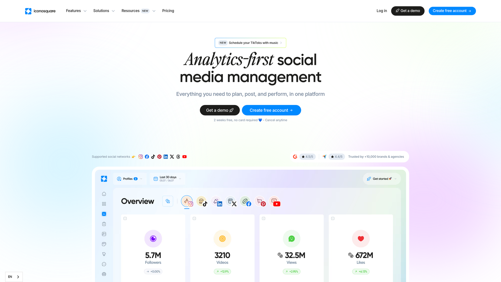 Screenshot of Iconosquare website