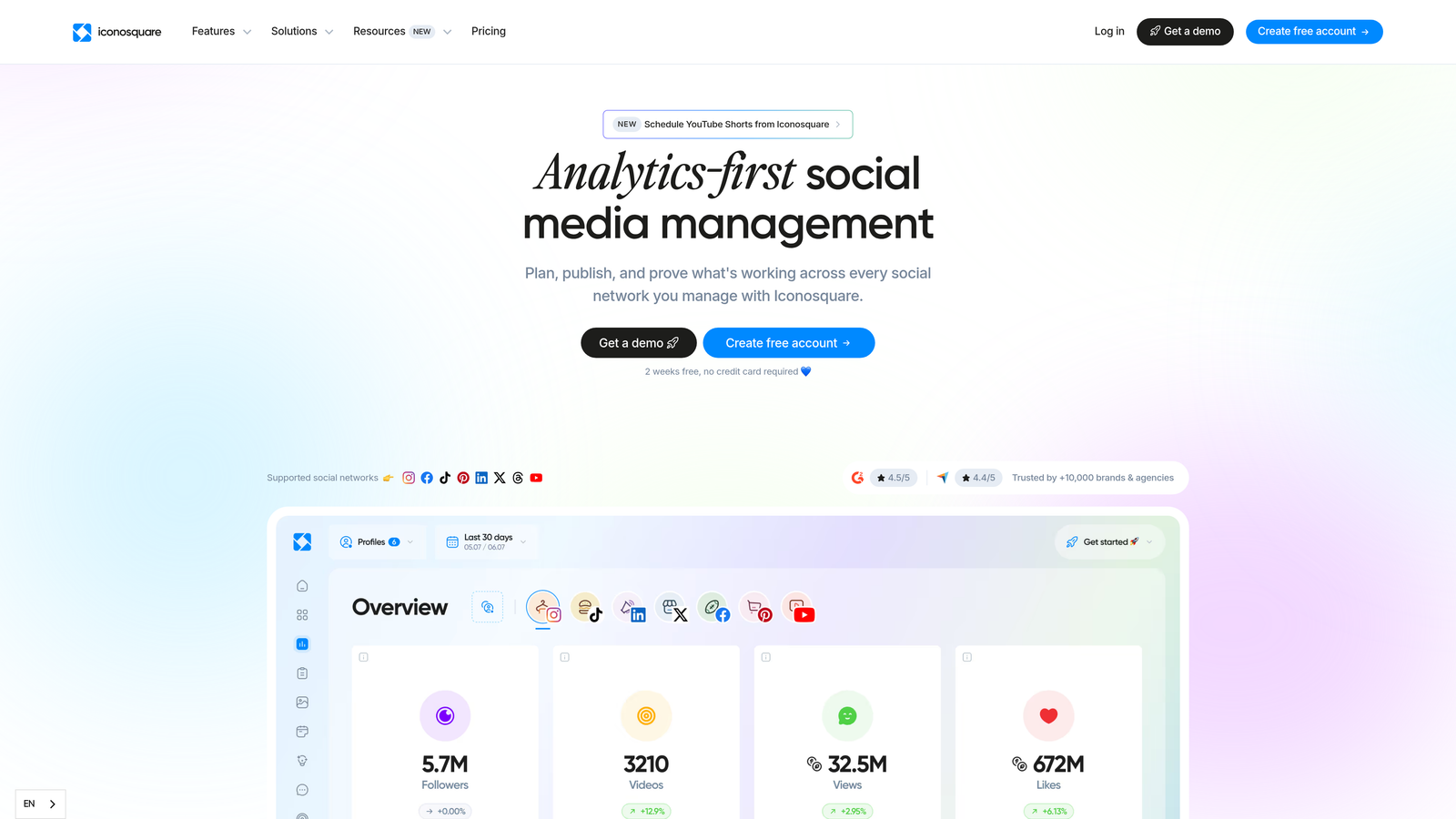 Screenshot of Iconosquare website