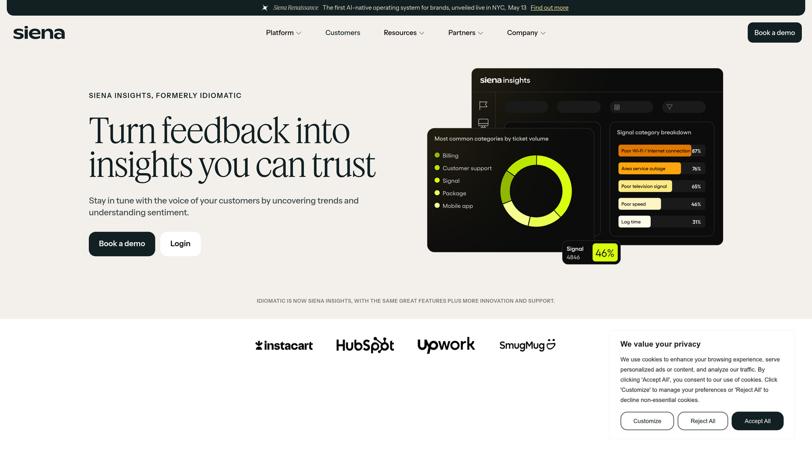 Screenshot of Idiomatic website