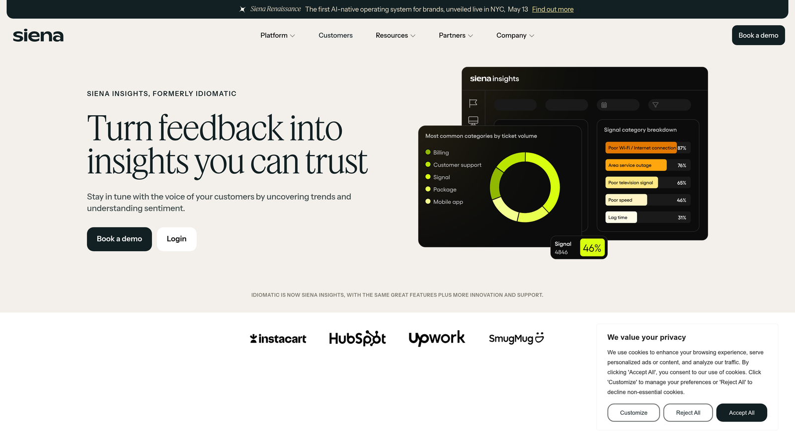 Screenshot of Idiomatic website