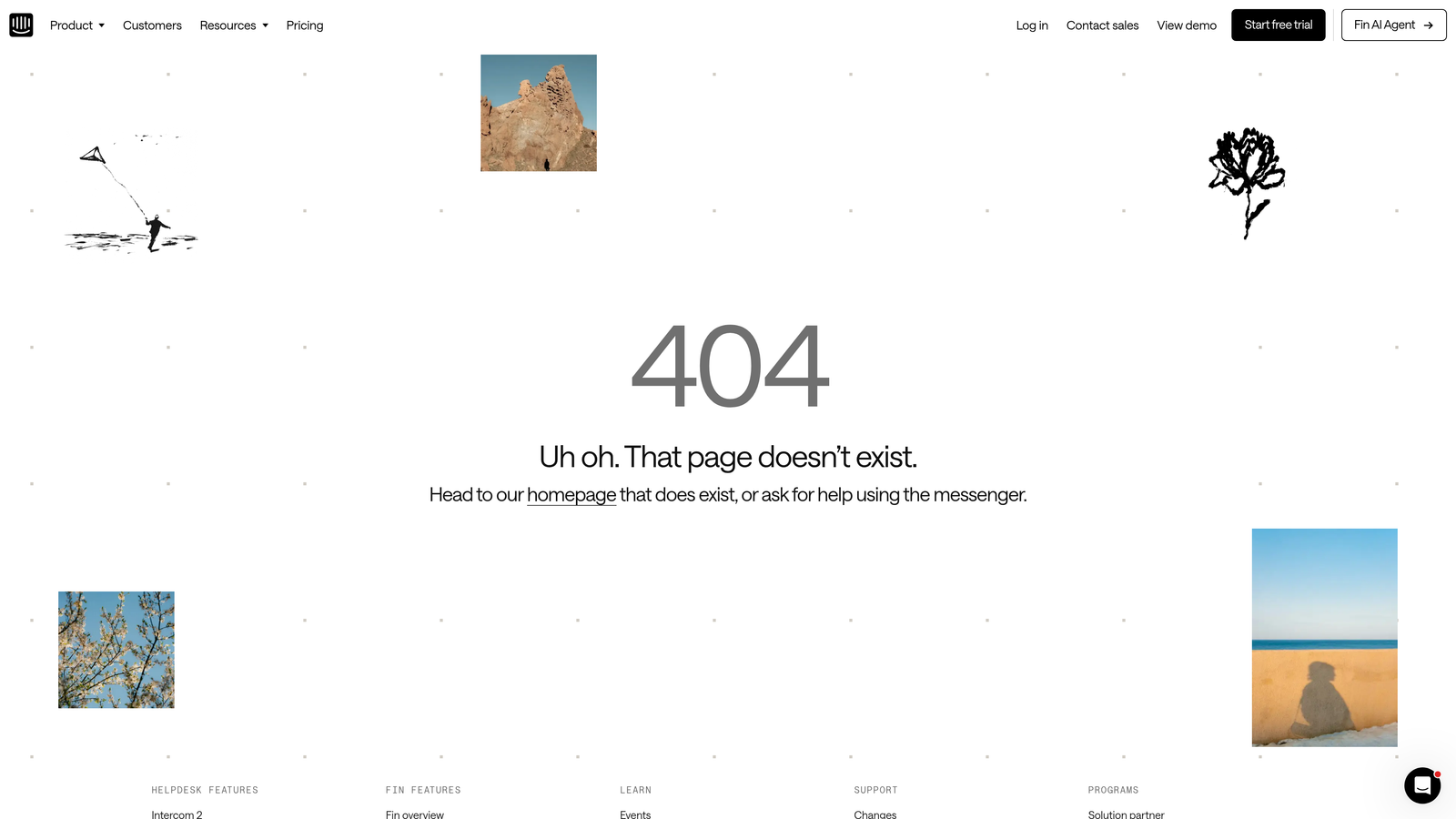 Screenshot of Intercom Reports website