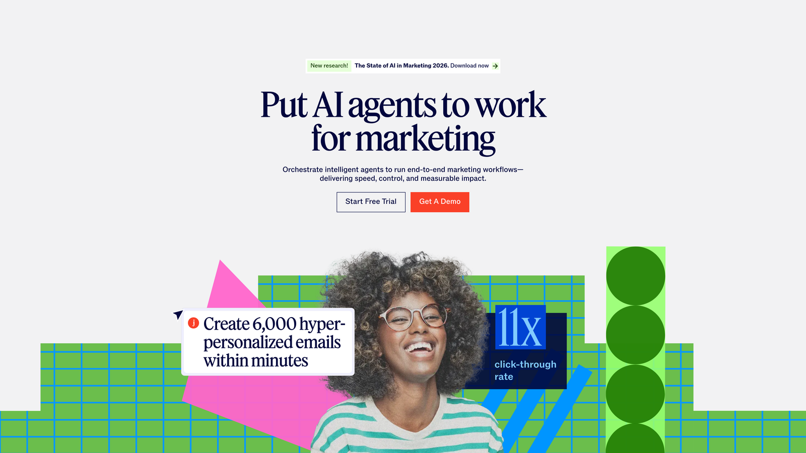 Screenshot of Jasper AI website homepage