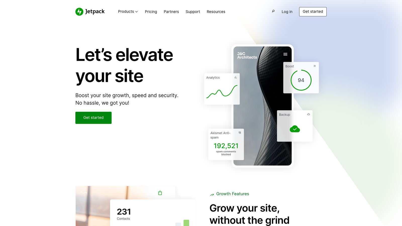 Screenshot of Jetpack Social website