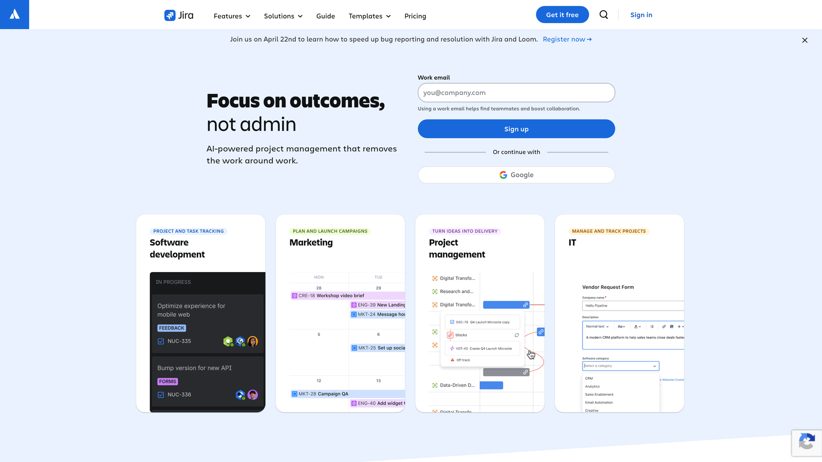 Screenshot of Jira Automation website
