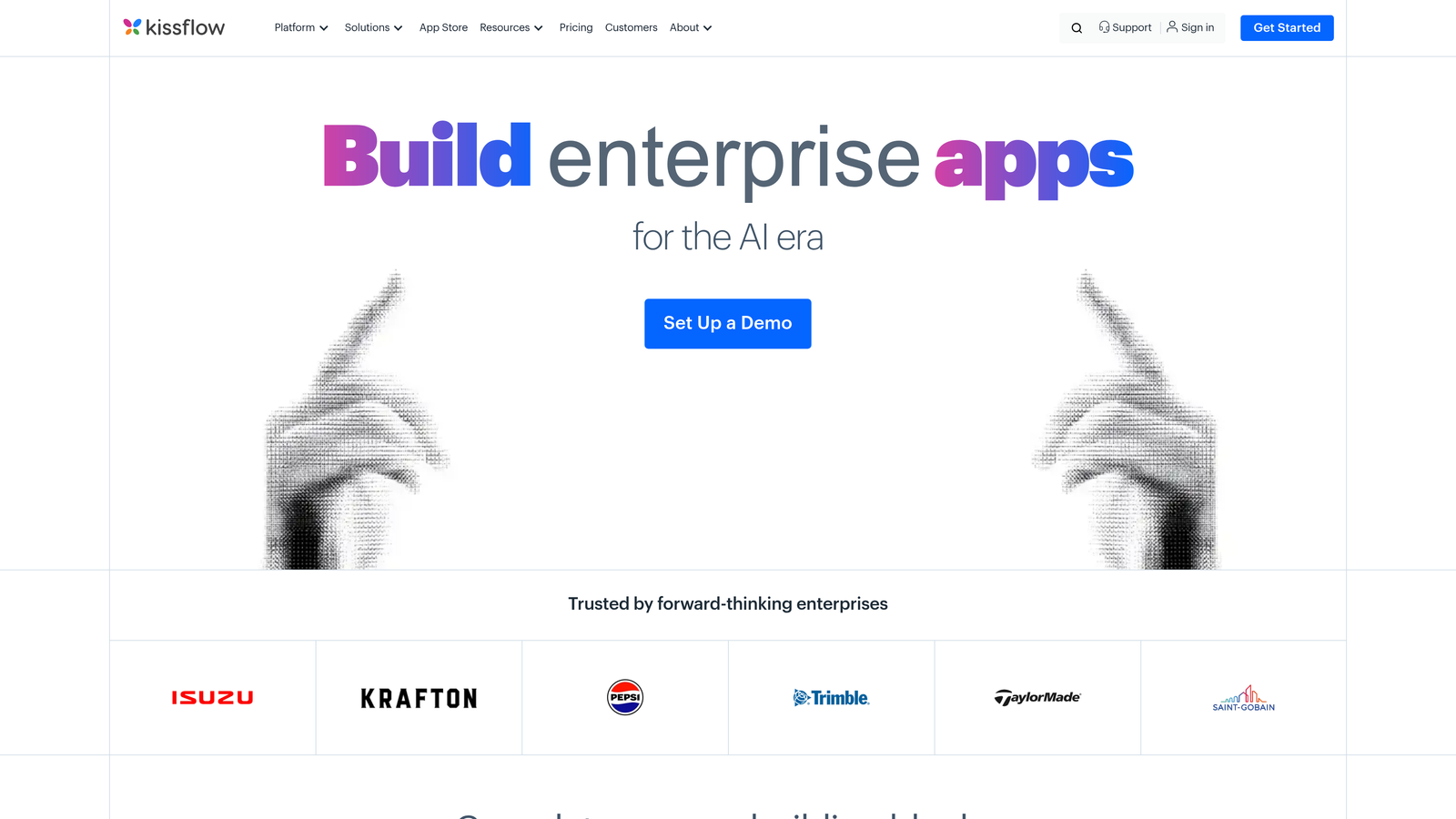 Screenshot of Kissflow website