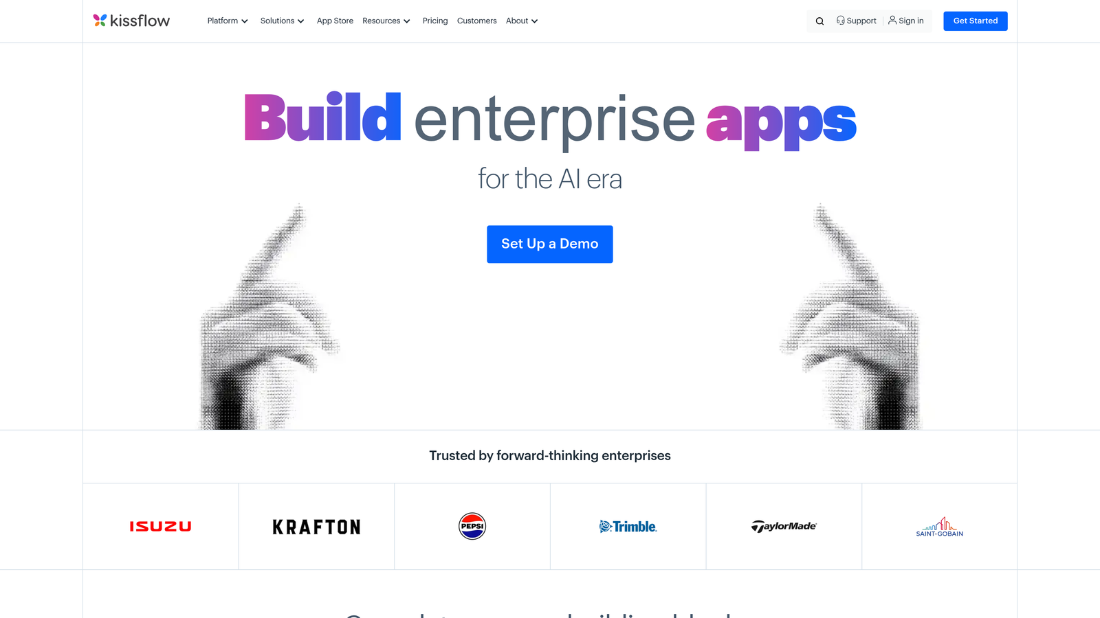 Screenshot of Kissflow website