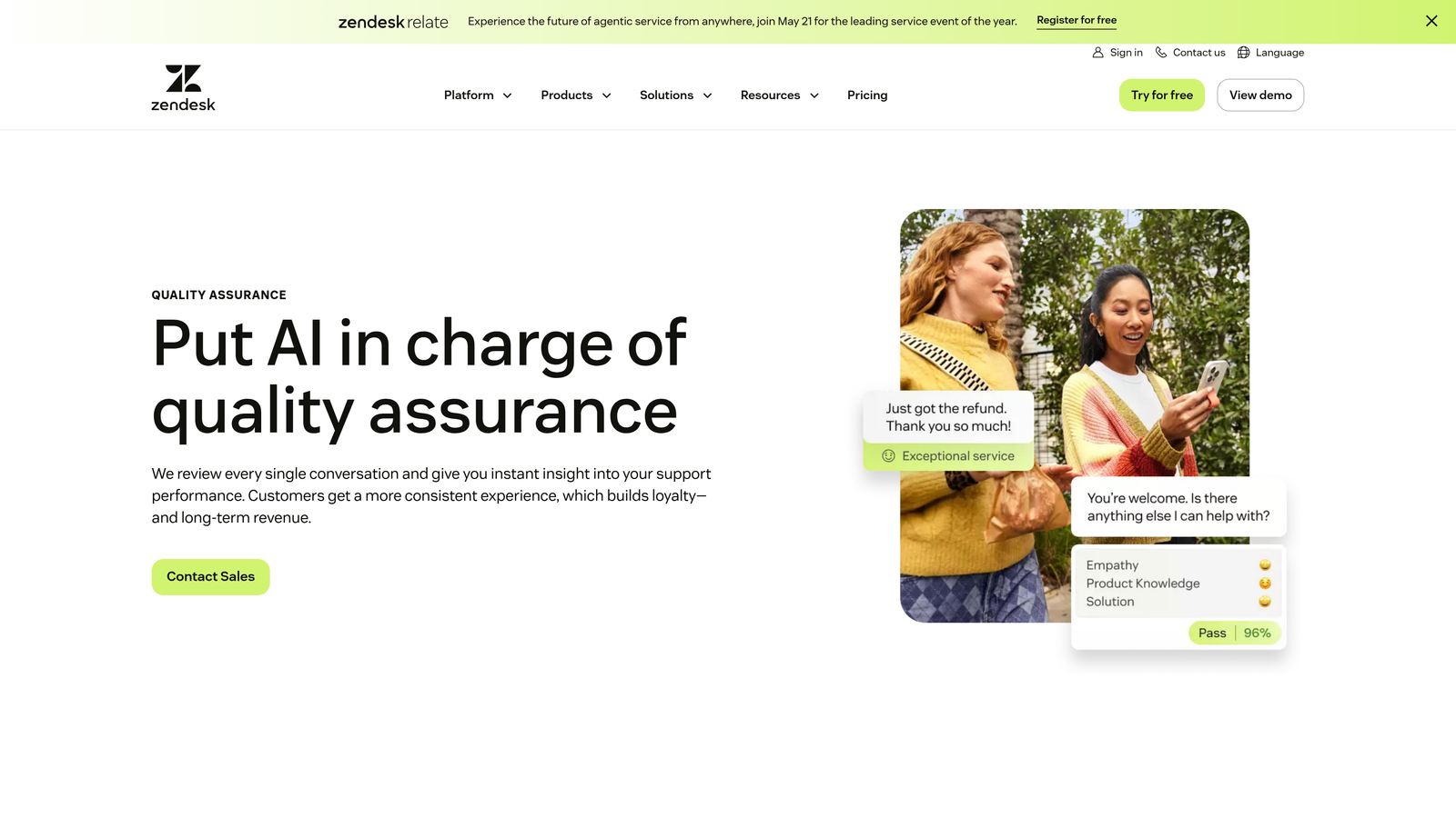 Screenshot of Klaus website