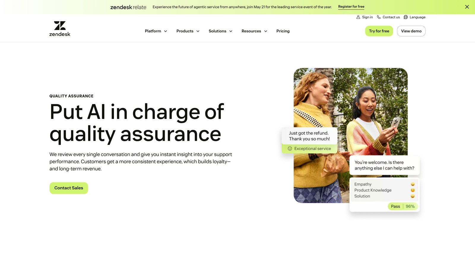 Screenshot of Klaus website