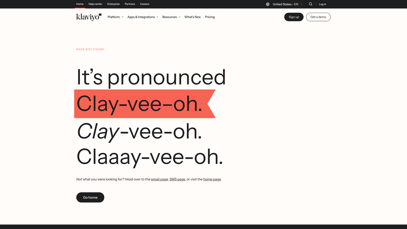 Screenshot of Klaviyo Forms website