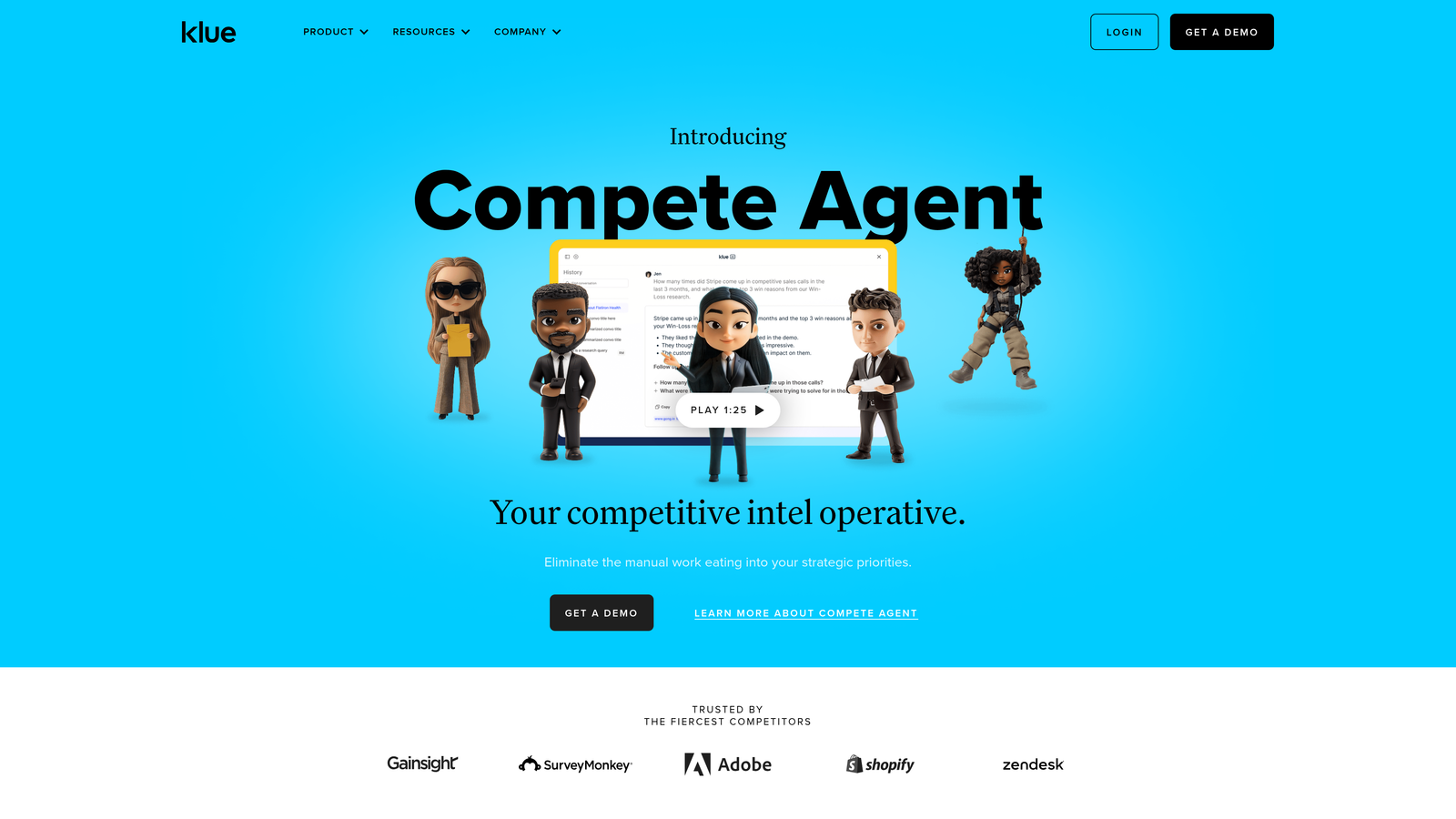 Screenshot of Klue website