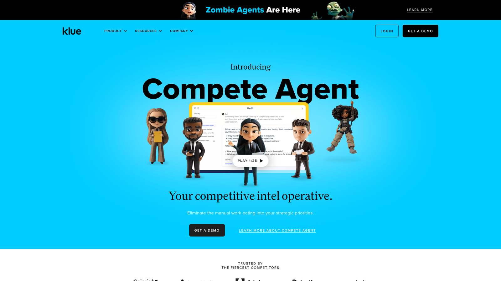 Screenshot of Klue website