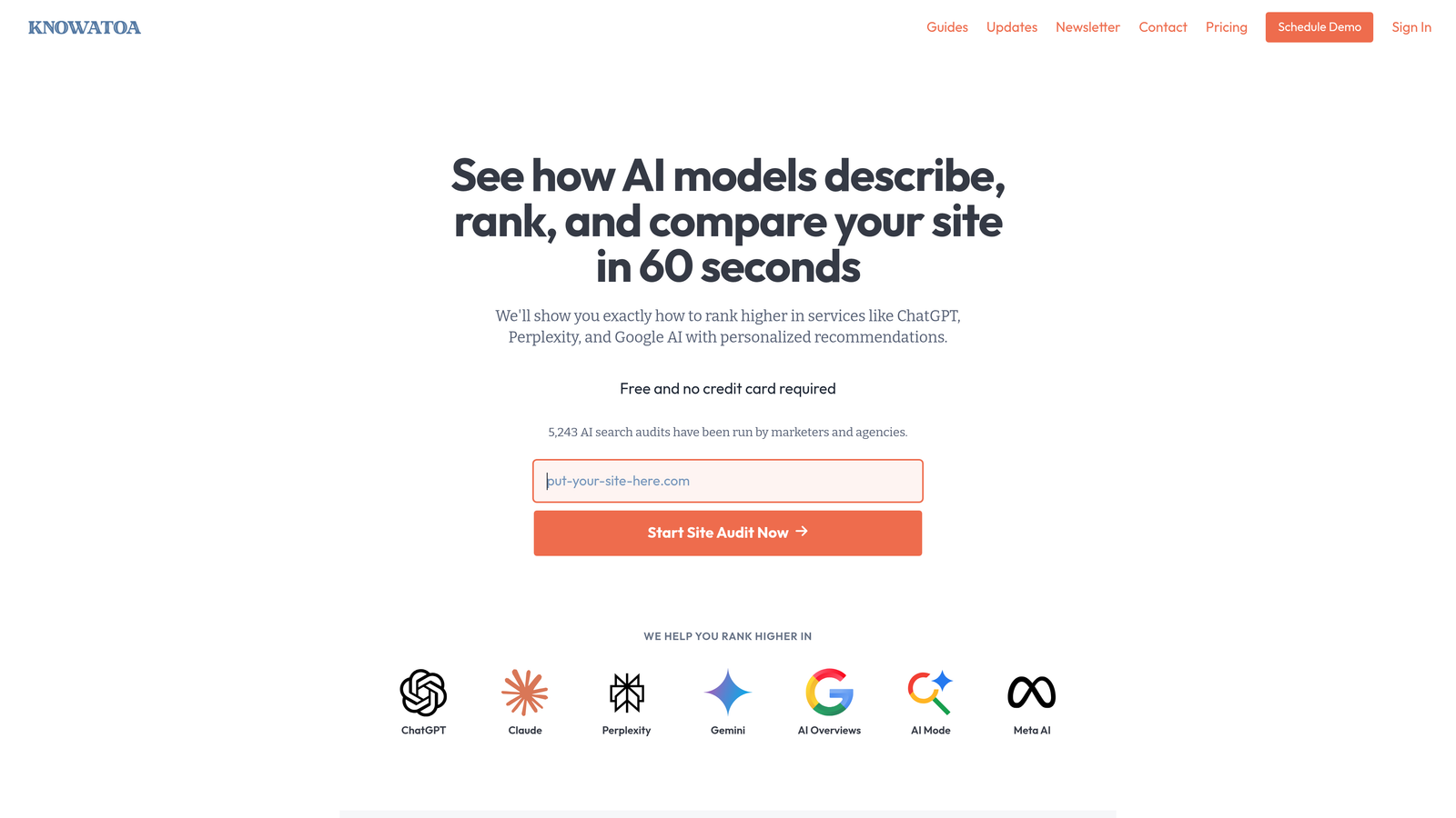 Screenshot of Knowatoa website