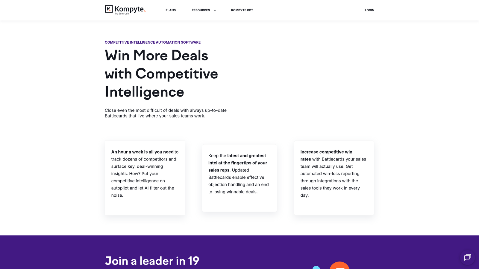 Screenshot of Kompyte website