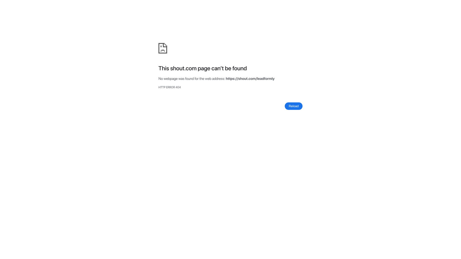 Screenshot of Leadformly (by Shout) website