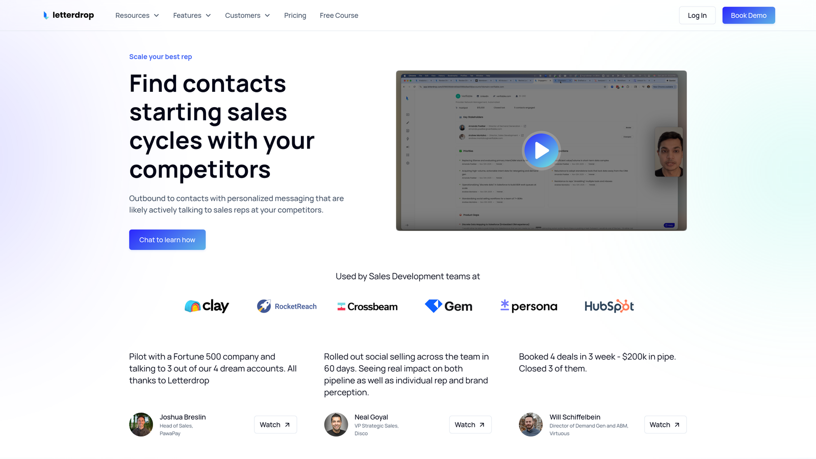 Screenshot of Letterdrop website