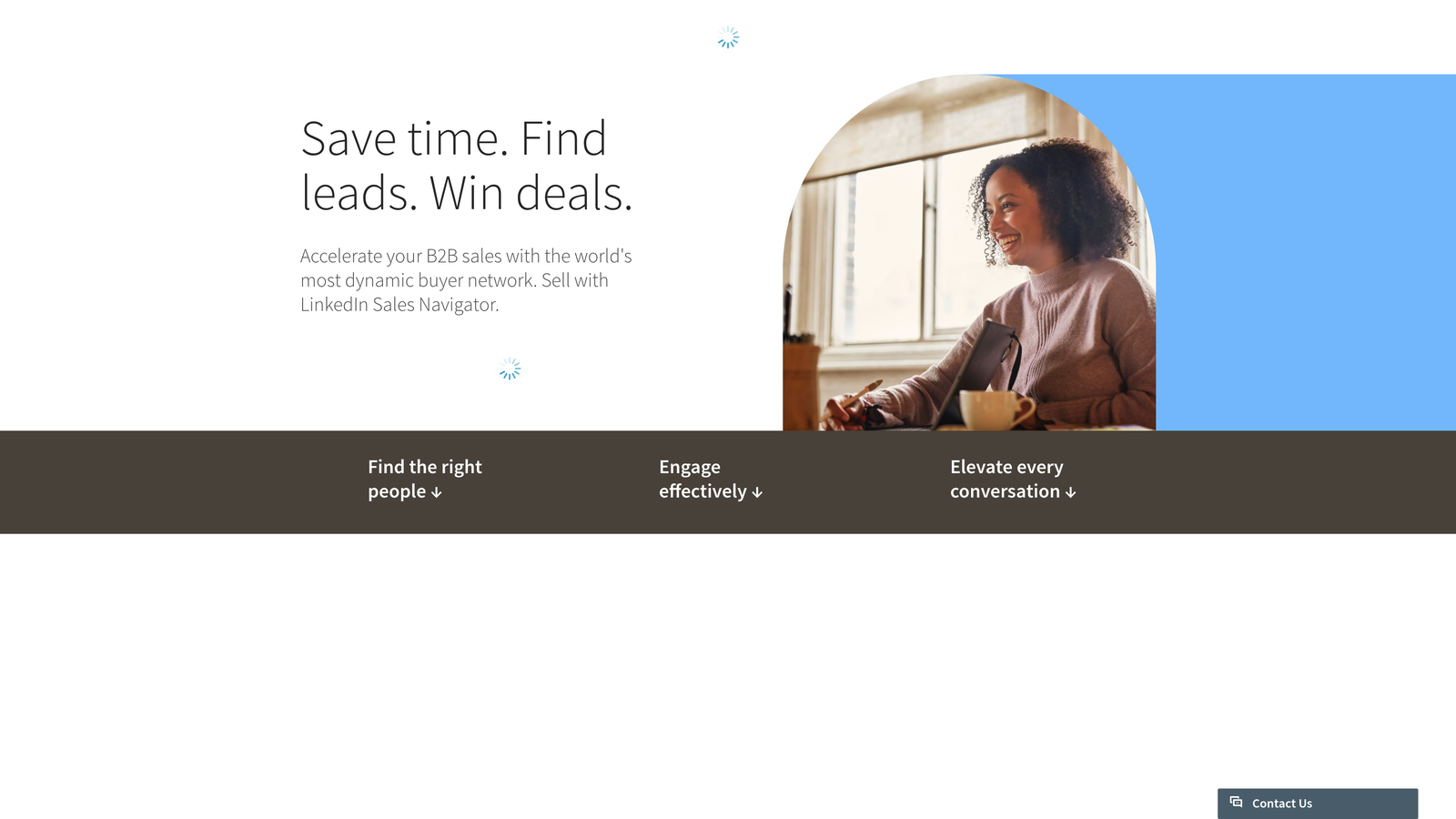 Screenshot of LinkedIn Sales Navigator website