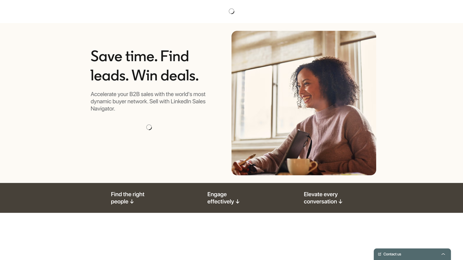 Screenshot of LinkedIn Sales Navigator website