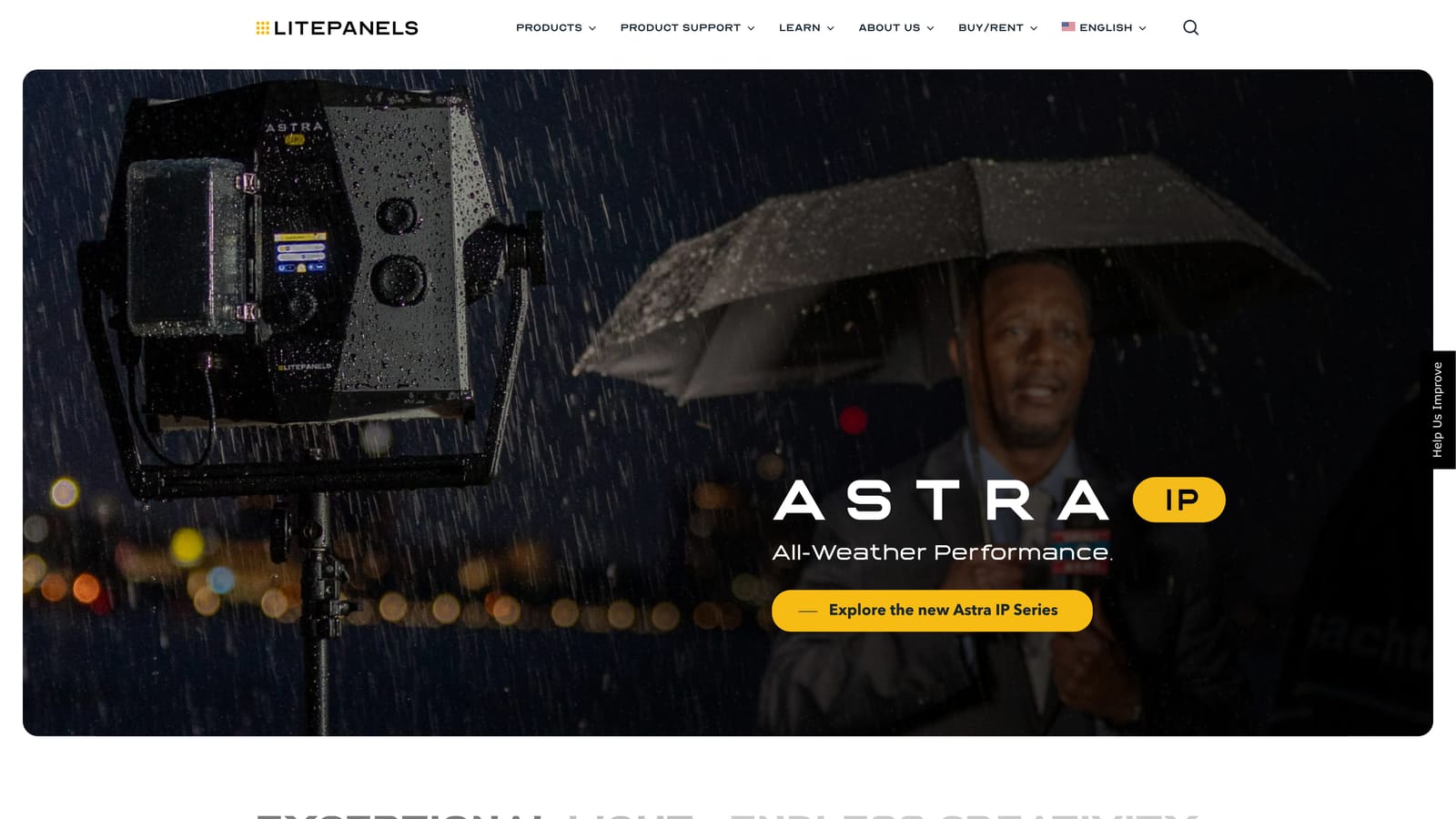 Screenshot of Litepanels Gemini 2x1 website