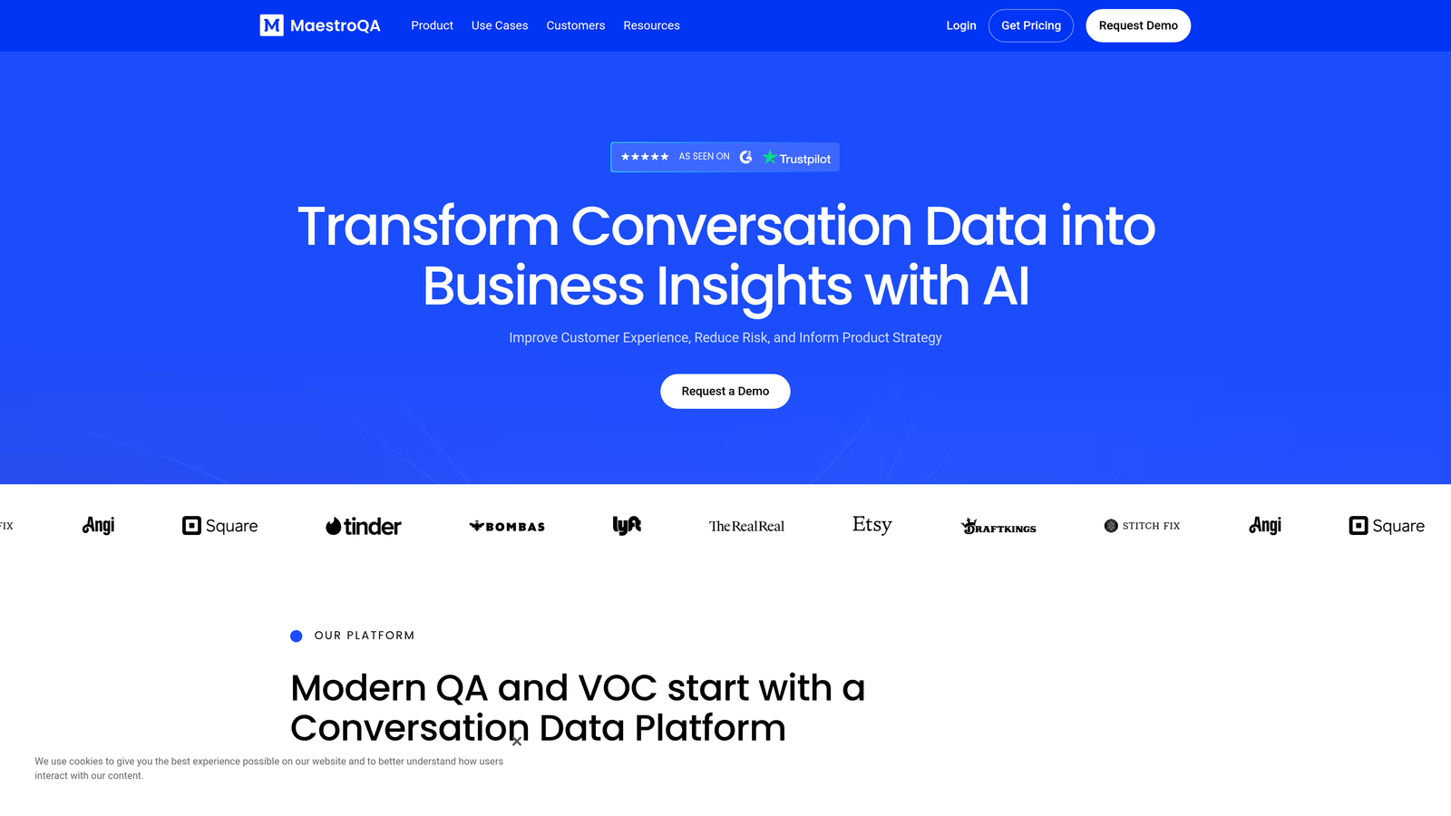 Screenshot of Maestro QA website
