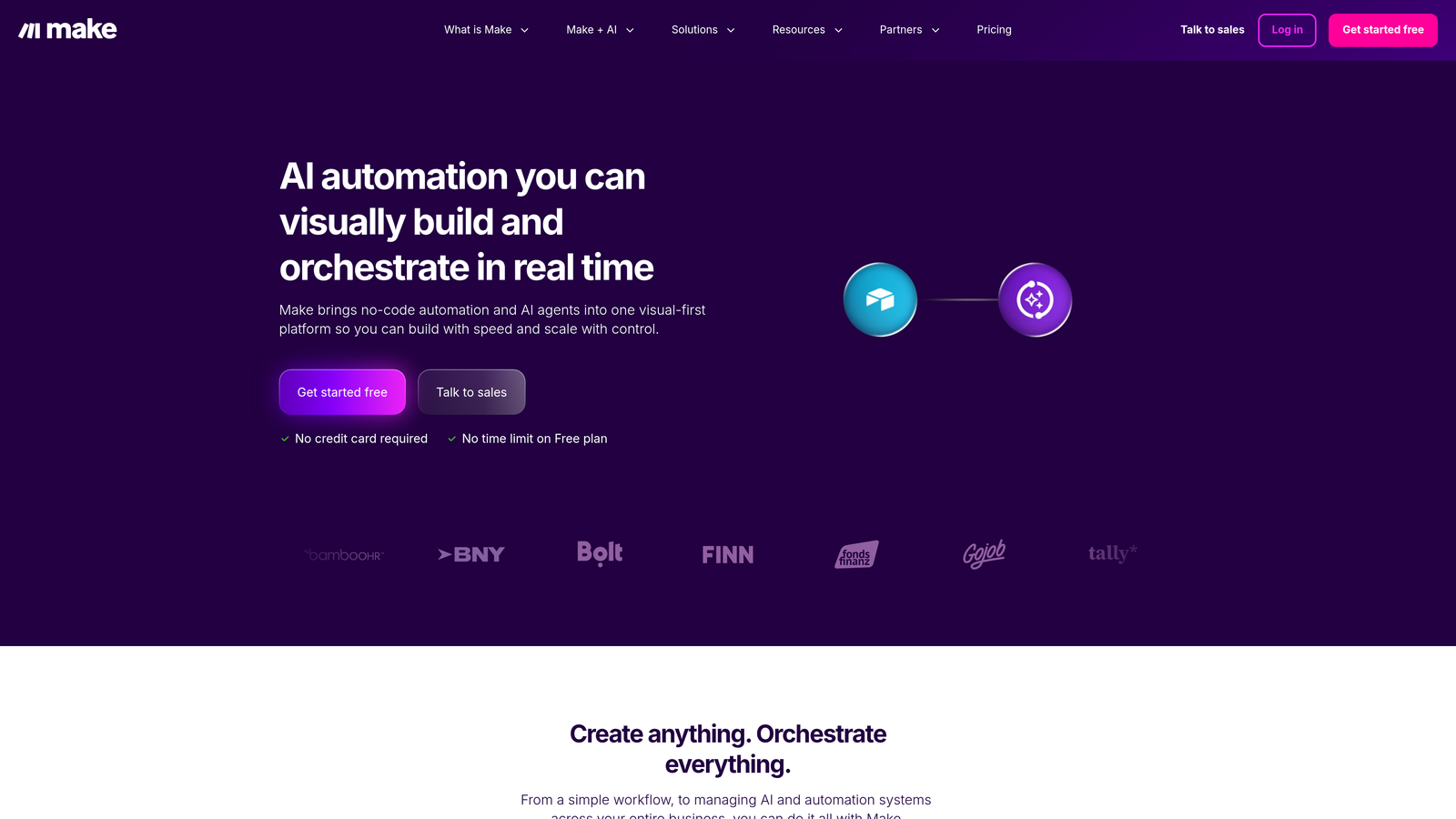 Screenshot of Make website