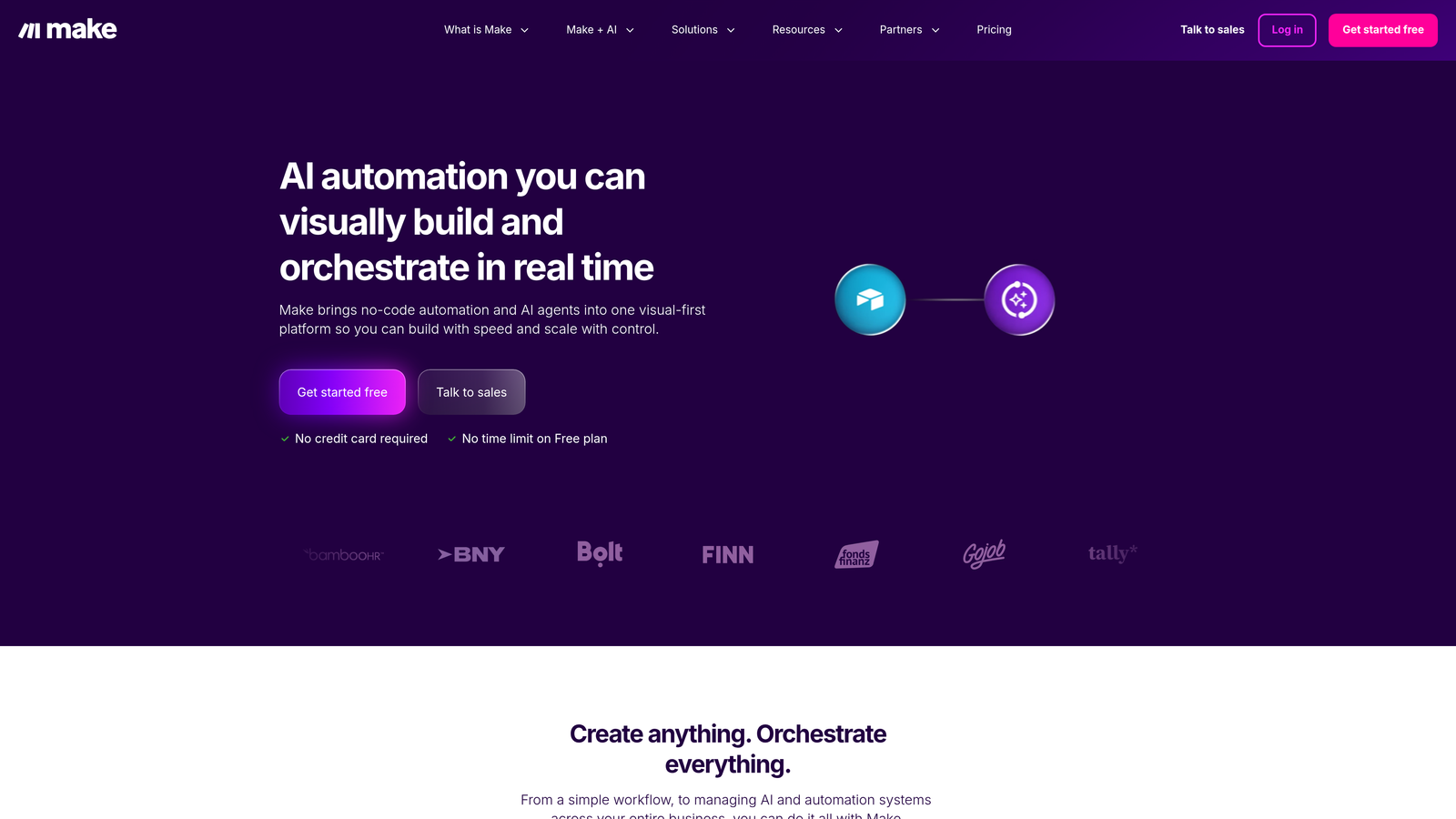 Screenshot of Make website