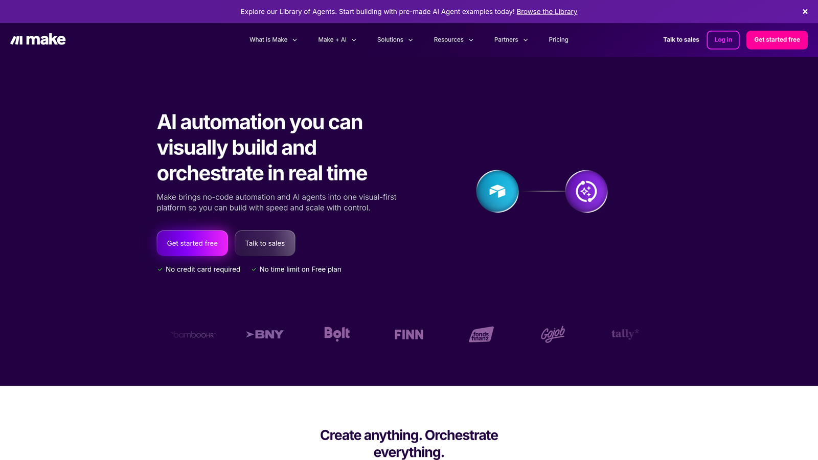 Screenshot of Make website