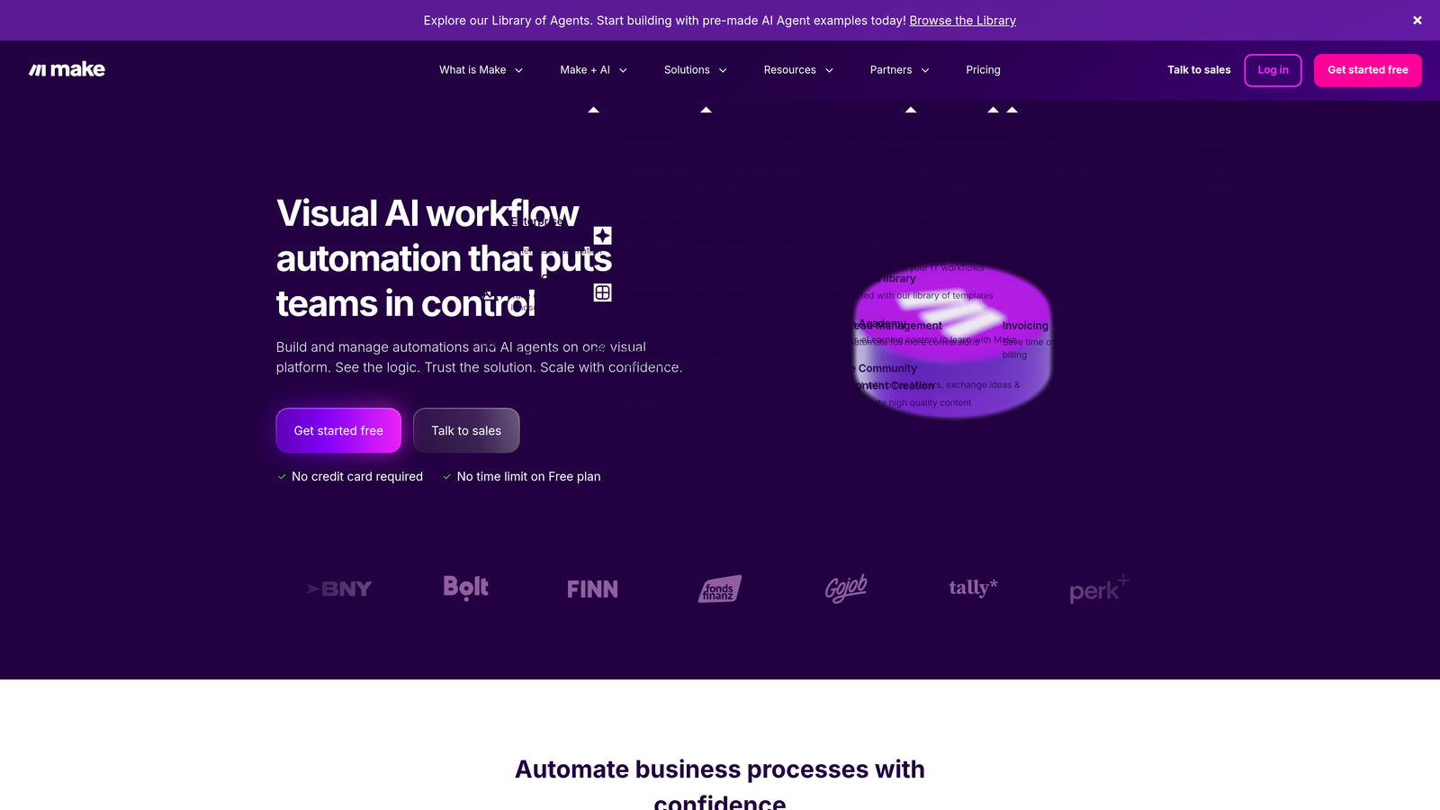 Screenshot of Make website