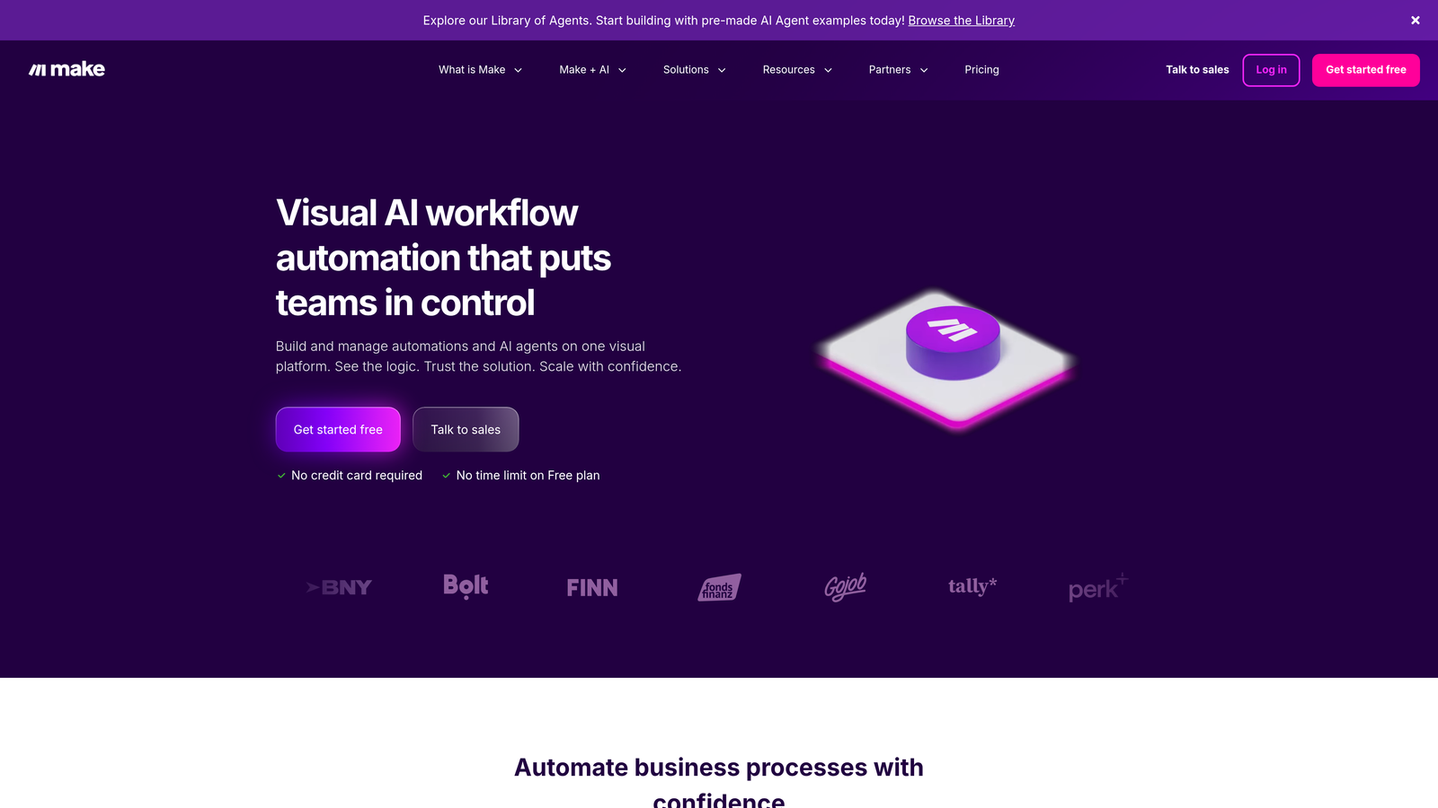 Screenshot of Make website