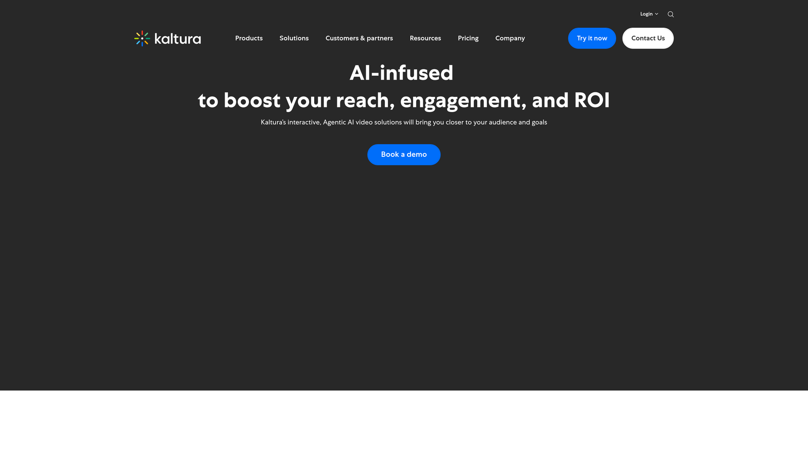 Screenshot of MediaSpace by Kaltura website homepage