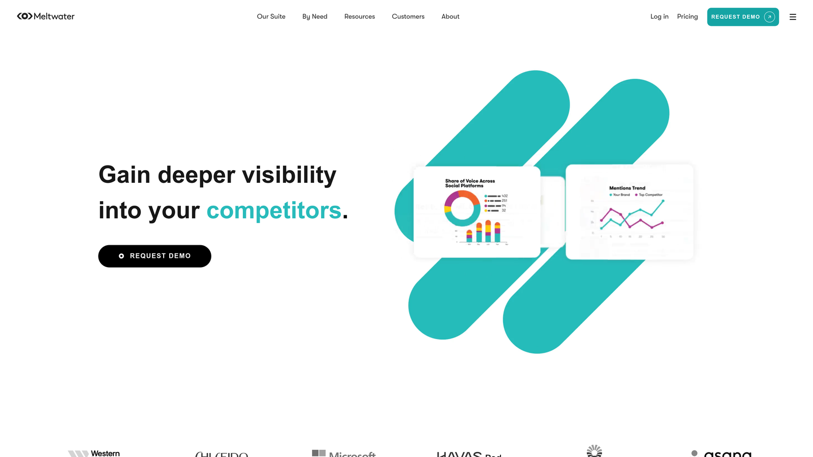 Screenshot of Meltwater website