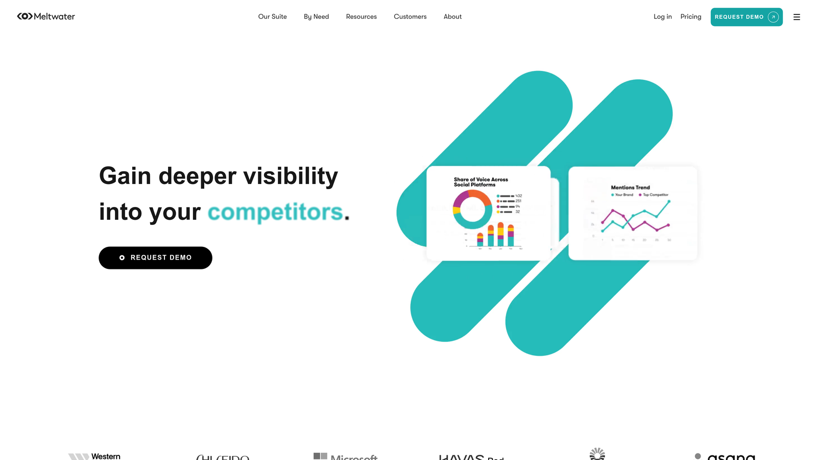 Screenshot of Meltwater website